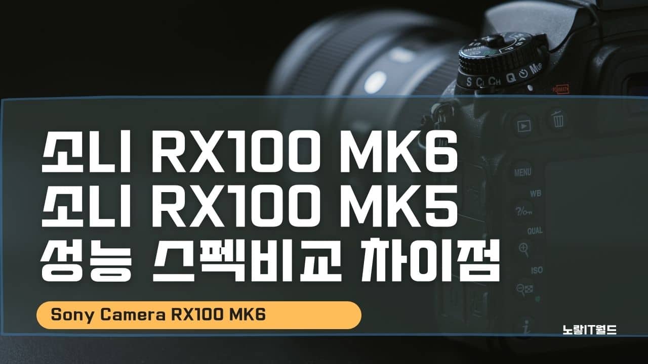 소니 RX100 MK6 소니 RX100 MK5 성능 스펙비교 차이점