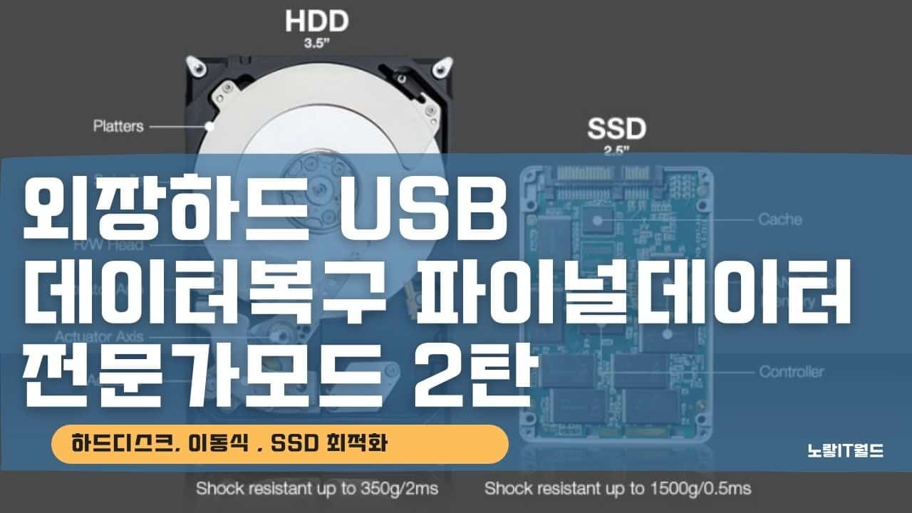 외장하드 USB 데이터복구 파이널데이터 전문가모드 2탄