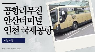 공항리무진 공항버스 안산터미널 인천공항 요금 시간표 첫차 막차