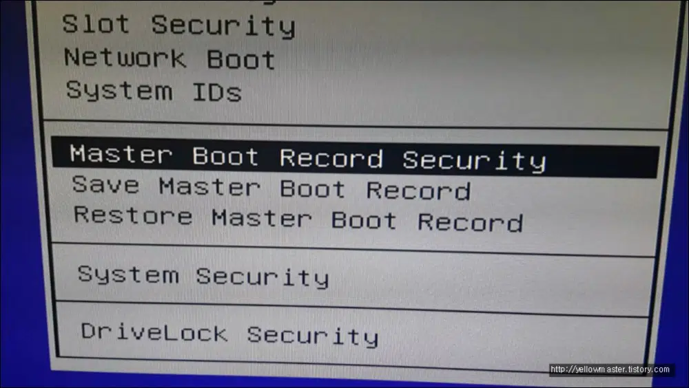 2000 master boot record hard drive has changed Error 해결방법 6