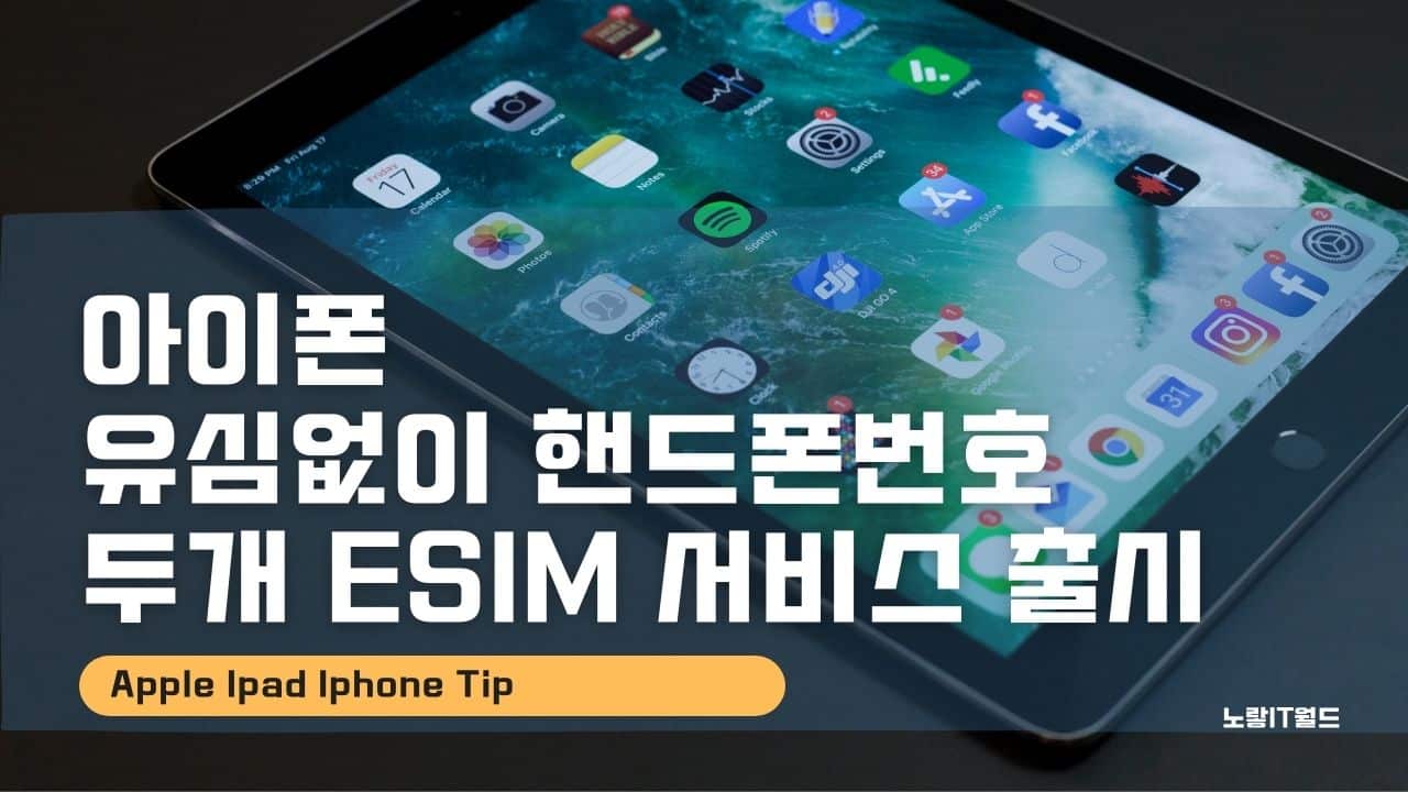 아이폰 유심없이 핸드폰번호 두개 eSIM 서비스 출시 1