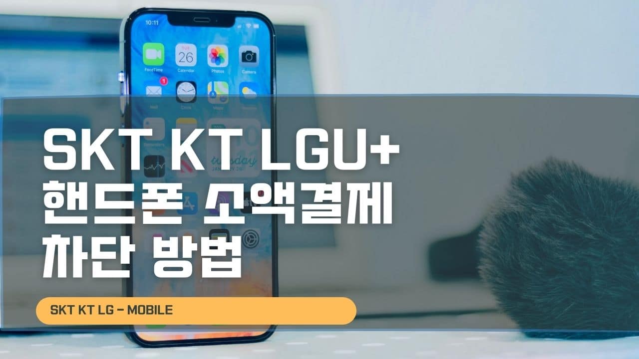 SKT KT LGU 핸드폰 소액결제 차단 방법