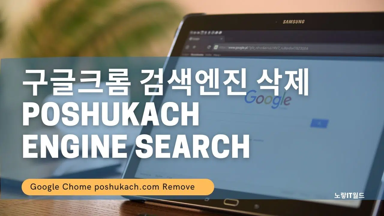 구글크롬 검색엔진 삭제 Poshukach Engine Search