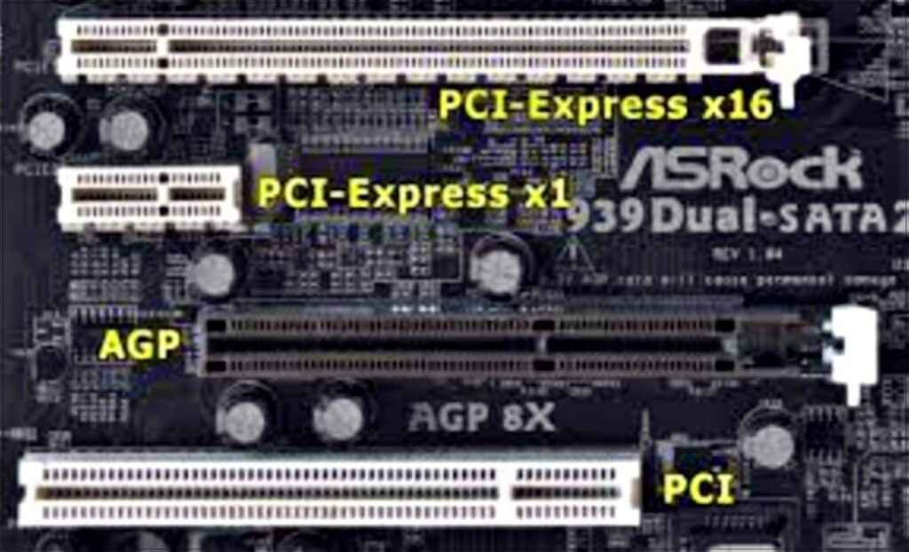 그래픽카드 AGP PCI 장착슬롯 종류