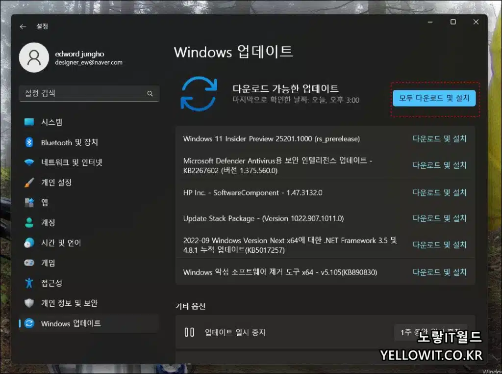 윈도우11 Windows 참가자 프로그램 해제 삭제방법 2