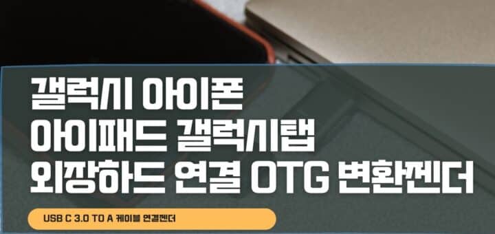 갤럭시 아이폰 아이패드 갤럭시탭 외장하드 연결 OTG 변환젠더