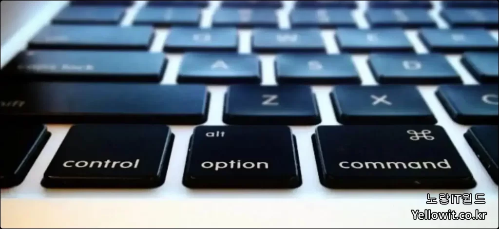 control option command keyboard layout on a macbook