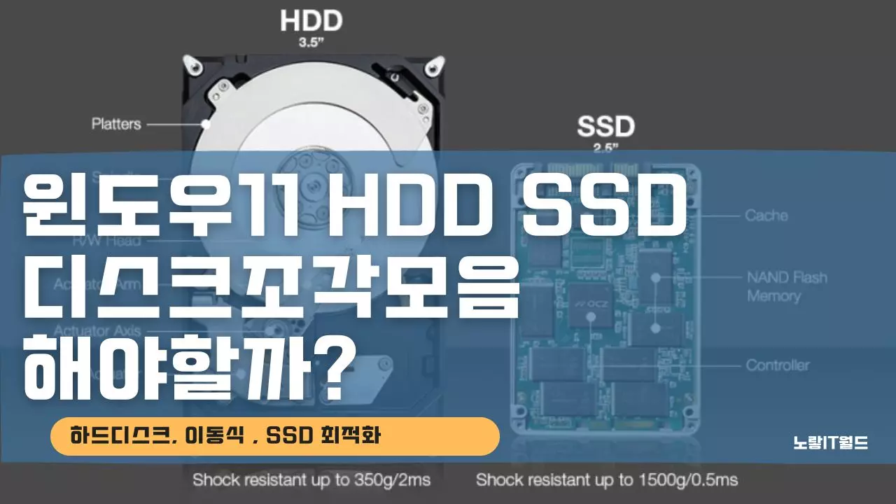 윈도우11 HDD SSD 디스크조각모음 해야할까