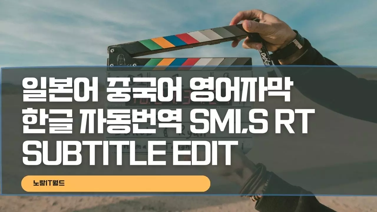 일본어 중국어 영어자막 한글 자동번역 SMIS RT Subtitle Edit