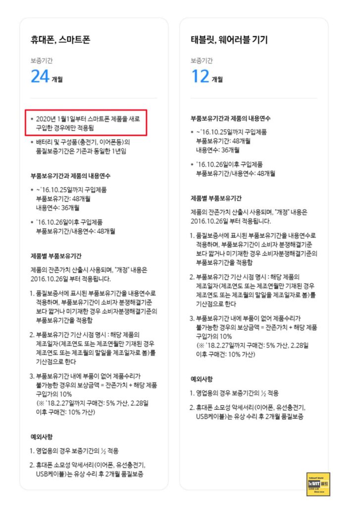 삼성 갤럭시 핸드폰 무상수리 AS 보증기간과 최초 개통일 확인 1