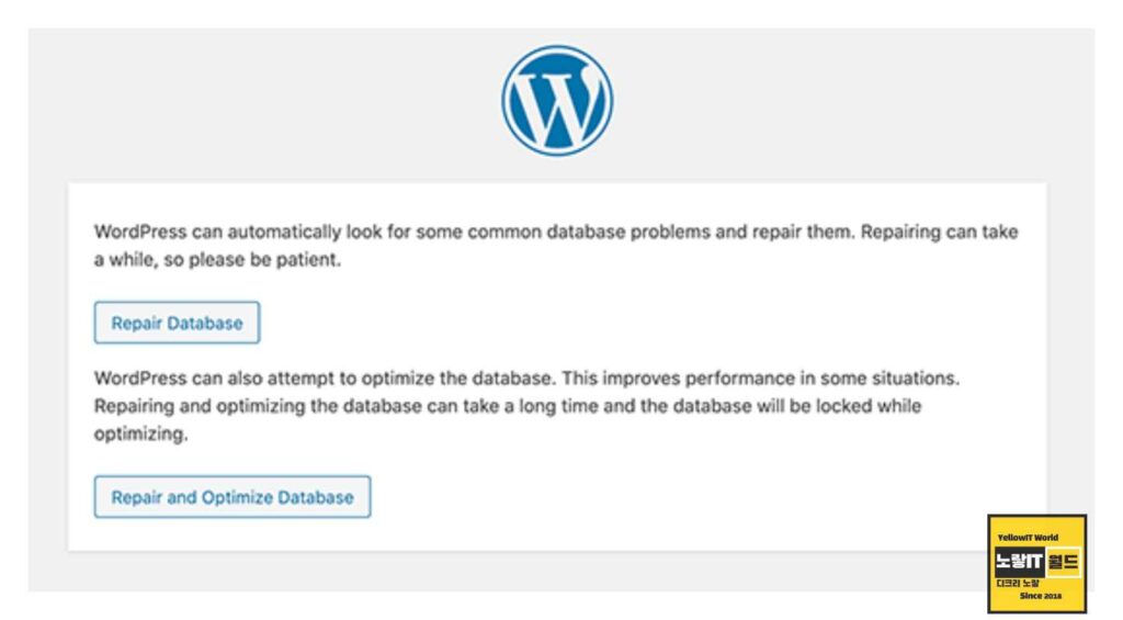 Wordpress database error