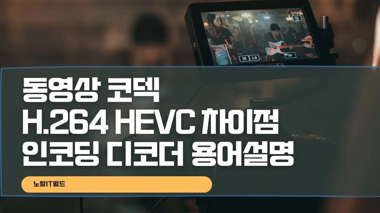 동영상 코덱 H.264 HEVC 차이점 및 인코딩 디코더 용어설명