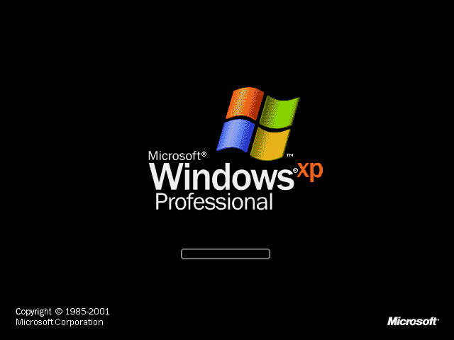 윈도우XP 부팅로고 화면