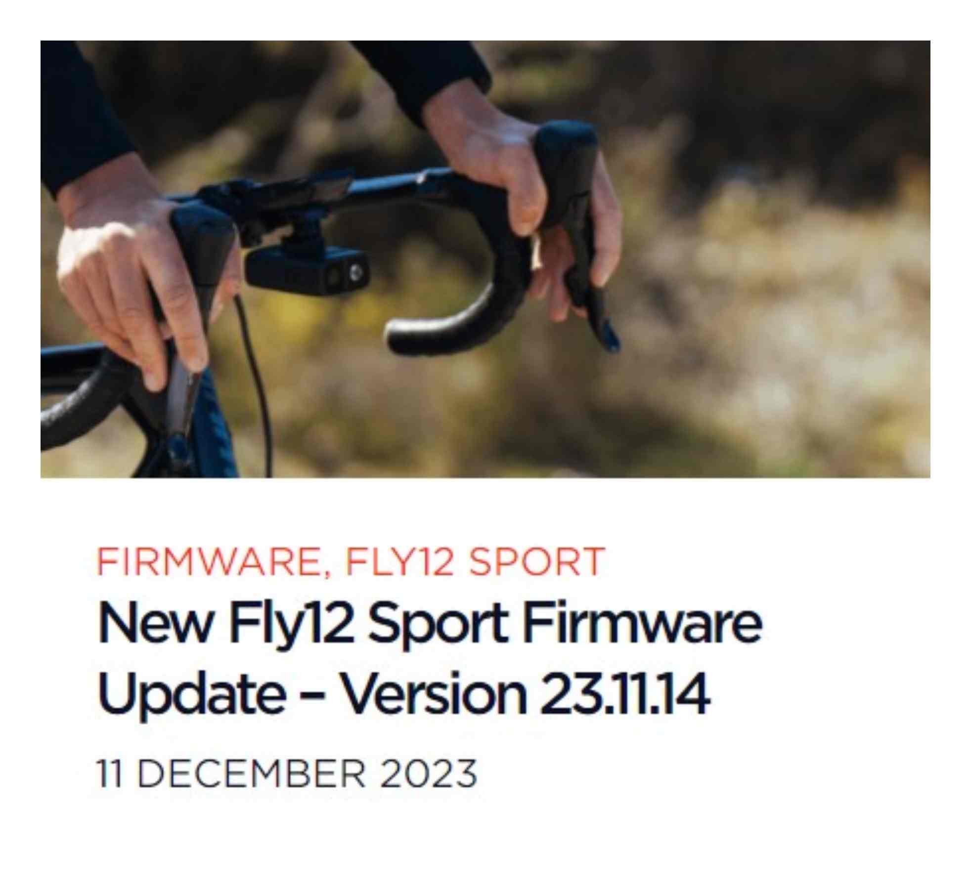 사이클릭 FLY12 스포츠 펌웨어 업데이트 1
