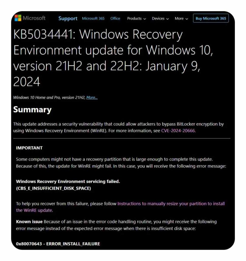 윈도우11 KB5035853 윈도우10 KB5035845 취약점 업데이트
